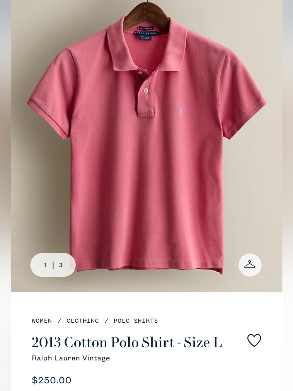 VTG Ralph Lauren Women’s Skinny Mesh Polo Shirt size XS
